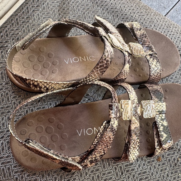 Vionic Amber Sandal Orthaheel Supportive Technology in Crocodile Skin LK NEW 8.5 - Picture 10 of 15